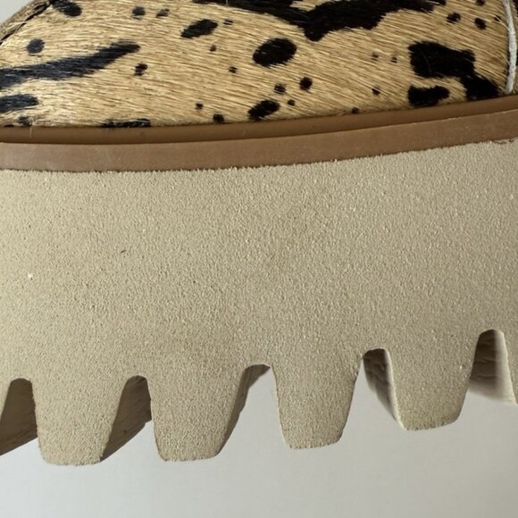 ALL BLACK Women's 38 7/7.5 Ox II Suede Slip On Flatform Paint Splatter Sandals - Picture 13 of 16